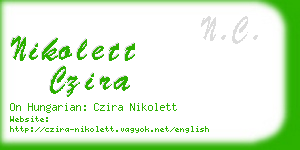 nikolett czira business card